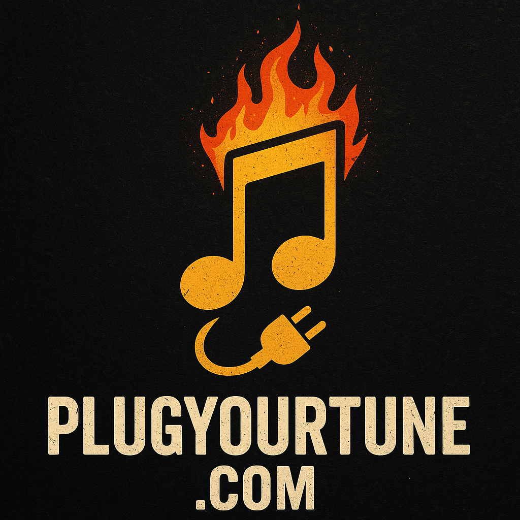 PlugYourTune.com neon logo